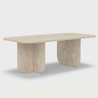 M&S Collection Tavolino da salotto rettangolare in melaminico 120x60 Becaj - Beige