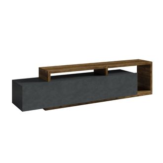 Petits Meubles Mueble TV 1 caj&oacute;n 219 cm estratificado Gris marr&oacute;n