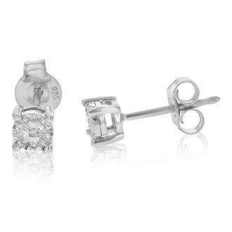 Vir Jewels 1/12 cttw Lab Grown Diamond Composite Earrings in Sterling Silver With Push Backs For Women