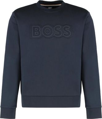 HUGO BOSS C-Soleri 214 Sweatshirt - Heren - Sweatshirts - Blauw - S - Katoen - Hoodies & sweatvesten