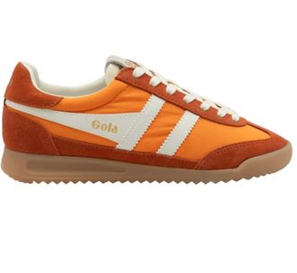 Gola WomenS Firefly Trainer Clementine Moody Sneakers In Orange/off White