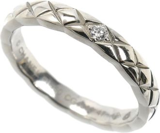 Chanel Platinum 950 Band Ring (Pre-Owned)