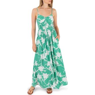 Hurley Palm Springs Maxi Sundress in Spring Green at Nordstrom Rack, Size X-Small