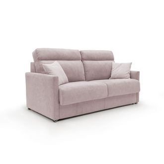 Divani.Store Margot Sof&aacute; Cama Convertible En Tela Suave Impermeable 156 Cm (mat.120x197) Rosa