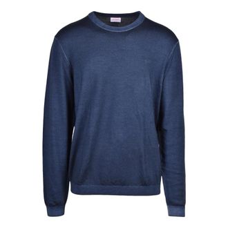 Sun 68 Pullover Girocollo - Heren - Truien - Blauw - Maat: 2XL Wol