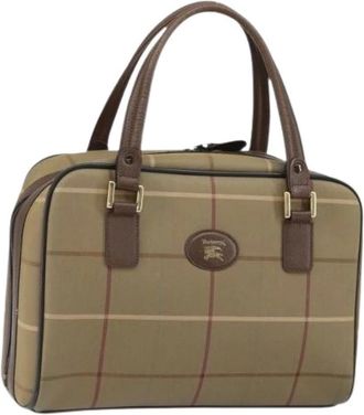 Burberry Pre-owned Handbags, female, Brown, Size: ONE SIZE Pre-owned Vintage Canvas Hand Bag