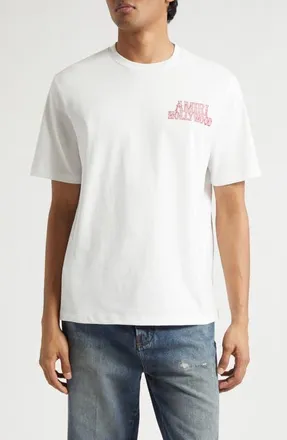 Amiri Hollywood Oversize Logo Graphic T-Shirt in Ivory at Nordstrom, Size Xxx-Large