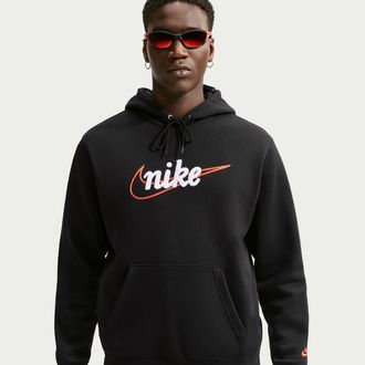Nike Mens Nike Sportswear Club Fleece Hoodie in Black | IF0685-011