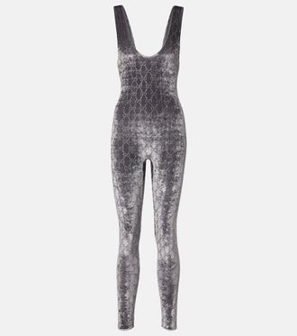 Gucci GG Crystal velvet jumpsuit