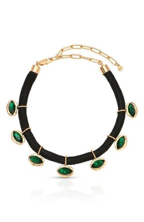 Ettika Midnight Luxe Crystal Choker Necklace in Green at Nordstrom