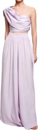 S/W/F Elasticed Wide Leg Pant In Lila