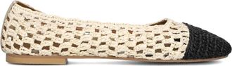 Inuovo Beige Ballerinas voor Stijlvolle Lente en Zomer - Dames - Ballerinas - Beige - 37 EU - Leer - Schoenen