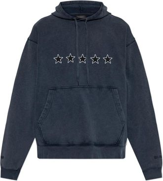 Balenciaga Oversized Hoodie met Trekkoord - Heren - Hoodies - Blauw - M - Katoen - Hoodies & sweatvesten