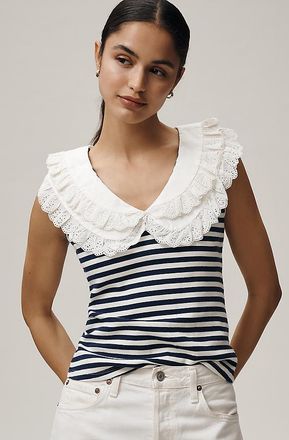 Maeve Ruffle Collar Tank Top