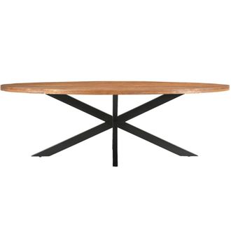 Moloo Mesa de comedor ovalada 10 personas 240 cm de madera