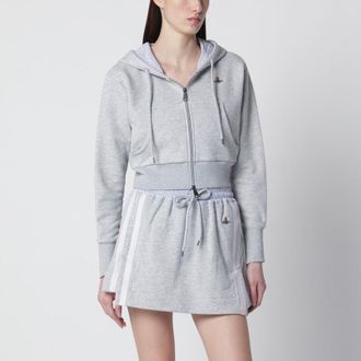 Vivienne Westwood Grey cropped sweatshirt with Orb logo