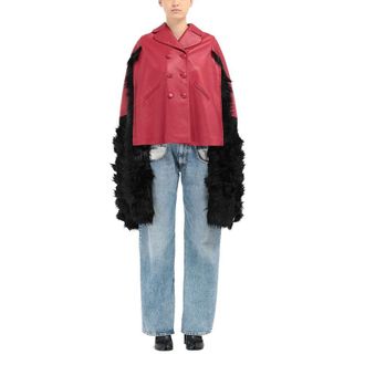 Maison Margiela Womens Multicolor Leather Cloacks Clothing