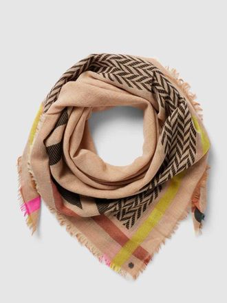 Fraas Schal mit Allover-Muster in Camel, Gr&ouml;&szlig;e 1