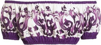 Dolce & Gabbana Top Crop Con Stampa-Donna