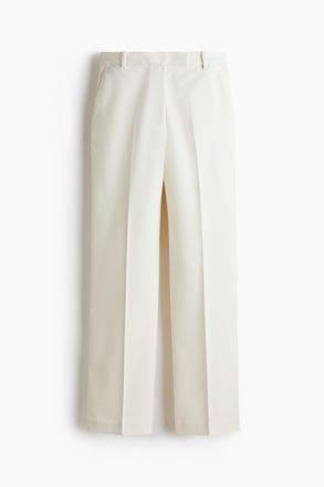H&M Elegante Hose mit hohem Bund - Cremefarben