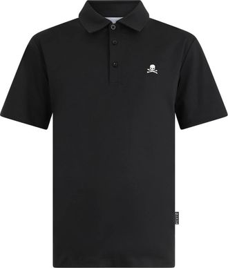 Philipp Plein Classic Polo Shirt Skull - Heren - Polos - Zwart - 2XL - Katoen - Tops