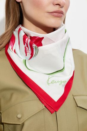 Kenzo Scarf With Logo, Unisex, Multicolour