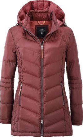 Deproc Steppmantel DEPROC ACTIVE AEMILIA LONG WOMEN, Damen, Gr. 36 (S), rot (weinrot), 100% Polyester, mit Gummizug, M&auml;ntel Steppmantel, auch in Grossen Gr&ouml;s