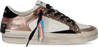 Crime London Bronze/Wit Sk 8 Deluxe Sneaker - Dames - Sneakers - Veelkleurig - 36 EU - Leer - Schoenen