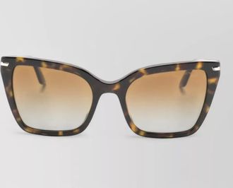 Emporio Armani square sunglasses gradient lenses metal accents