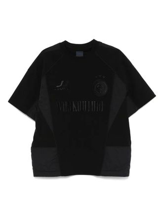 Juun.J logo-embellished T-shirt - men - Polyurethane/Nylon/Nylon - S - Black