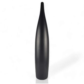 OEM Vaso Da Terra Alto In Ceramica Sevilla, Nero - 70 Cm, Opaco