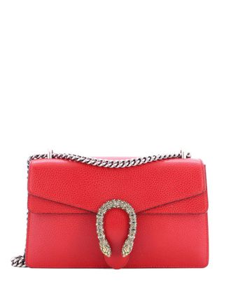 Gucci Dionysus Bag Leather Medium shoulder bag - women - Calf Leather/Leather - One Size - Red
