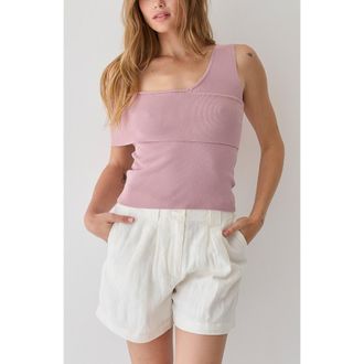Crescent One Shoulder Knit Top in Mauve at Nordstrom, Size X-Small