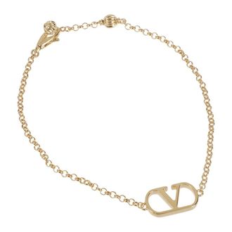 Valentino Garavani Necklaces, female, Yellow, Size: M VLogo Signature Metal Bracelet