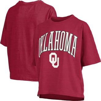 Pressbox Womens Pressbox Crimson Oklahoma Sooners Nelson Arch Over Logo Waist Length Oversized Slub T-Shirt at Nordstrom, Size X-Large