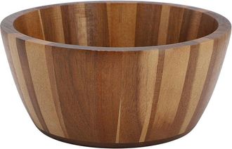 MegaChef 2Pc 8.5In Acacia Wood Salad Bowl Set