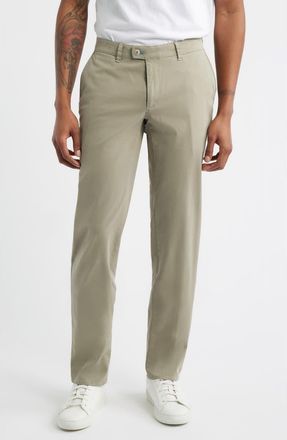 Brax Fabio IDX Flat Front Modern Fit Cotton Blend Chinos in Jungle at Nordstrom, Size 30 X 34