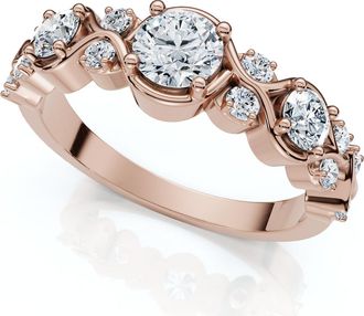 Pompeii3 1/2Ct Minerva Diamond Wedding Anniversary Ring 10k Gold Lab Grown