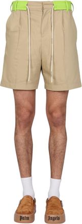 Palm Angels Beige Solid Shorts