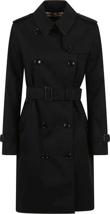 Burberry Dames, Mantels, Zwart, Maat: 3XS Katoen