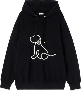 Oltre Felpa con cappuccio e ricami di cristalli - - Sweatshirts & Hoodies - Donna - Nero - M
