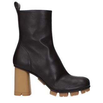 Bottega Veneta Shore Damens Stiefeletten aus braunem/dunklem Schokoladenleder