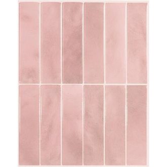 OEM Carreau Autocollant - 30 X 30 Cm - &Eacute;paisseur 0,8 Mm - Pour Dosseret Cuisine Et Salle De Bain - Rose - Lot De 5