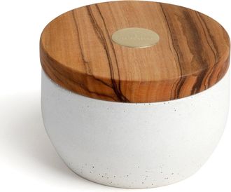 B&eacute;rard France Olive Wood & Concrete Salt Keeper Box