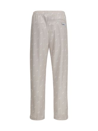 GCDS Logo Pinstripe Trousers - Beige