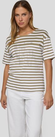 Rabe Rundhalsshirt RABE, Damen, Gr. 36, thymian, Jersey, Obermaterial: 100% Baumwolle, gestreift, normal h&uuml;ftbedeckend, Rundhals, Shirts Rundhalsshirt, mit