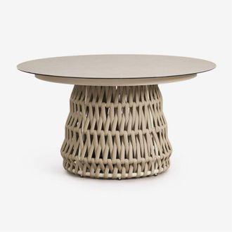 Sklum Tavary tavolo da pranzo rotondo &Oslash;140 cm in ceramica e corda intrecciata SKLUM