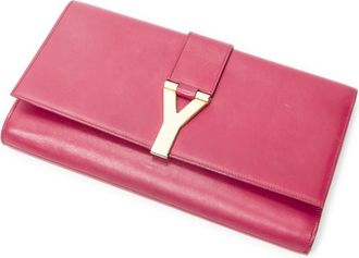 Saint Laurent Pre-owned Womens Ligne Y Clutch - Pink - One Size