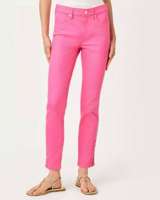 Lilly Pulitzer 29 South Ocean High Rise Skinny Jean In Cherry Blossom Pink