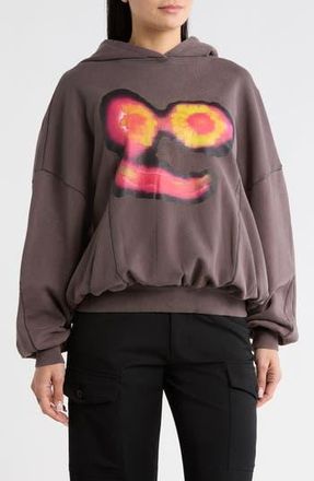 Desigual Collina Strada Oversize Hoodie in Anthracite Gray at Nordstrom Rack, Size Small
